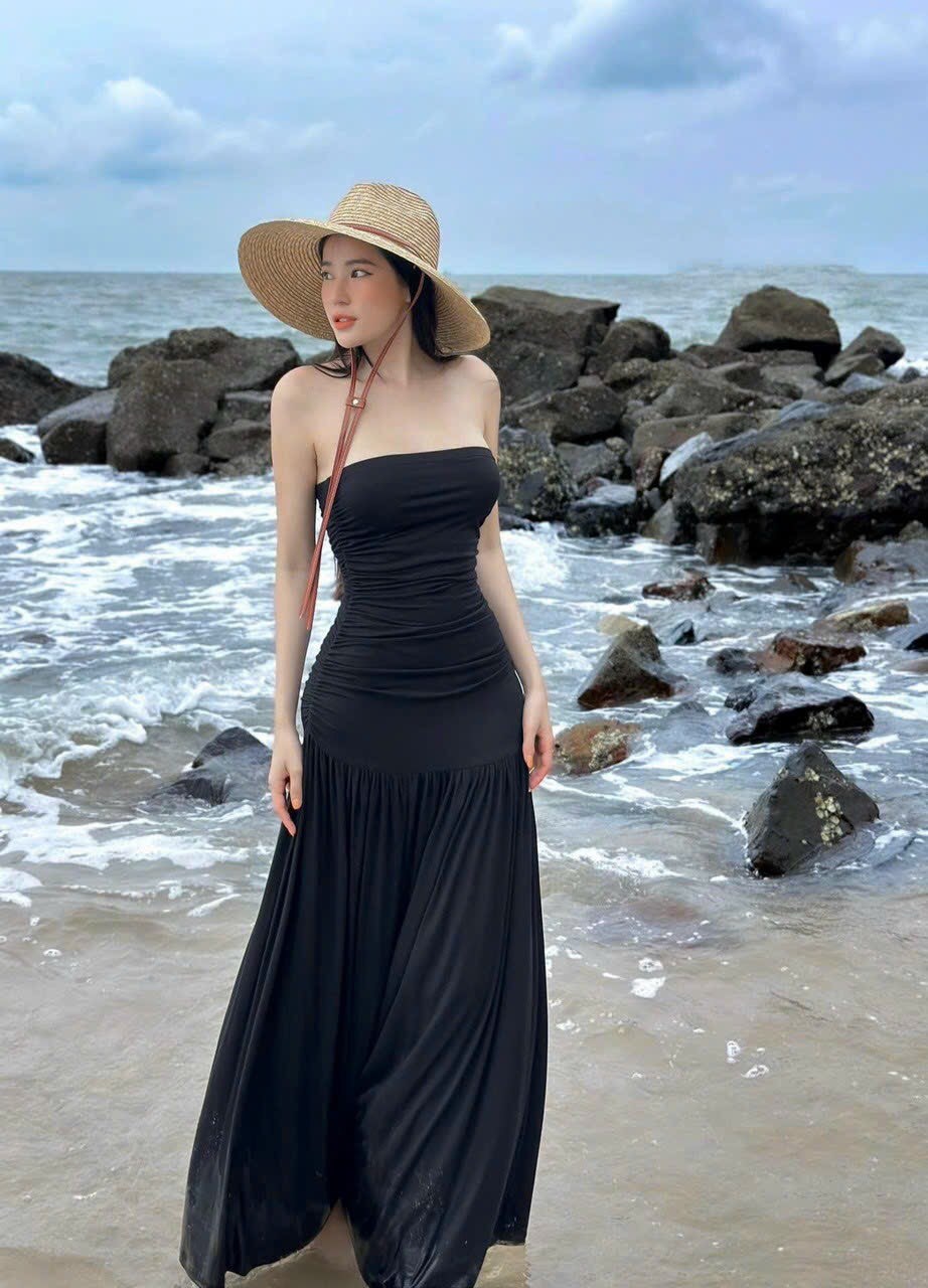Váy đầm maxi đi biển xẻ tà sexy quyến rũ | Shopee Việt Nam