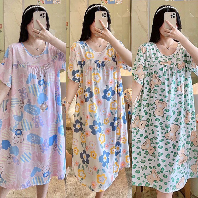 Váy Bầu Thiết Kế Mùa Hè Đẹp Mặc Nhà suông Lanh mát dáng Freesize | Shopee  Việt Nam